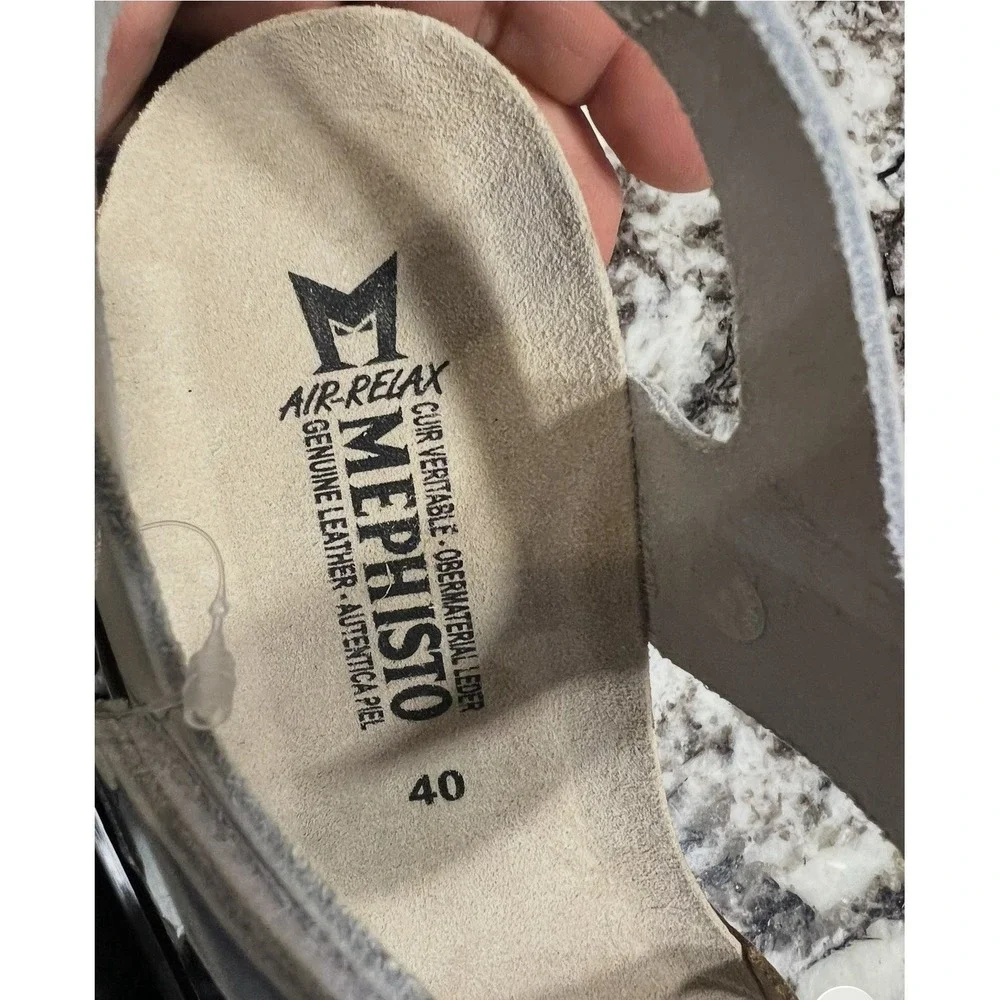 LUCIA‎ LMMSSA60 WOMEN SHOE SIZE 9M (40) WHITE LEATHER SLINGBACK BY MEPHISTO